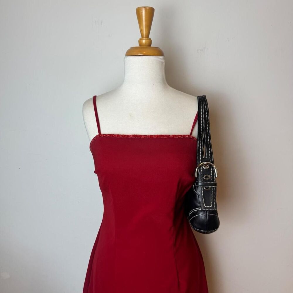 City-triangles Women's Red and Burgundy Dress